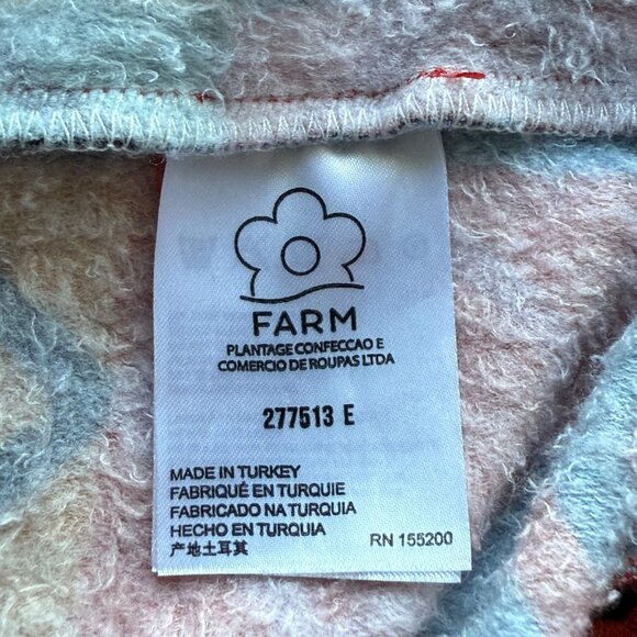 Farm Rio For Anthropologie Womens Geometric Hooded Pullover Multicolor M - Picture 6 of 7